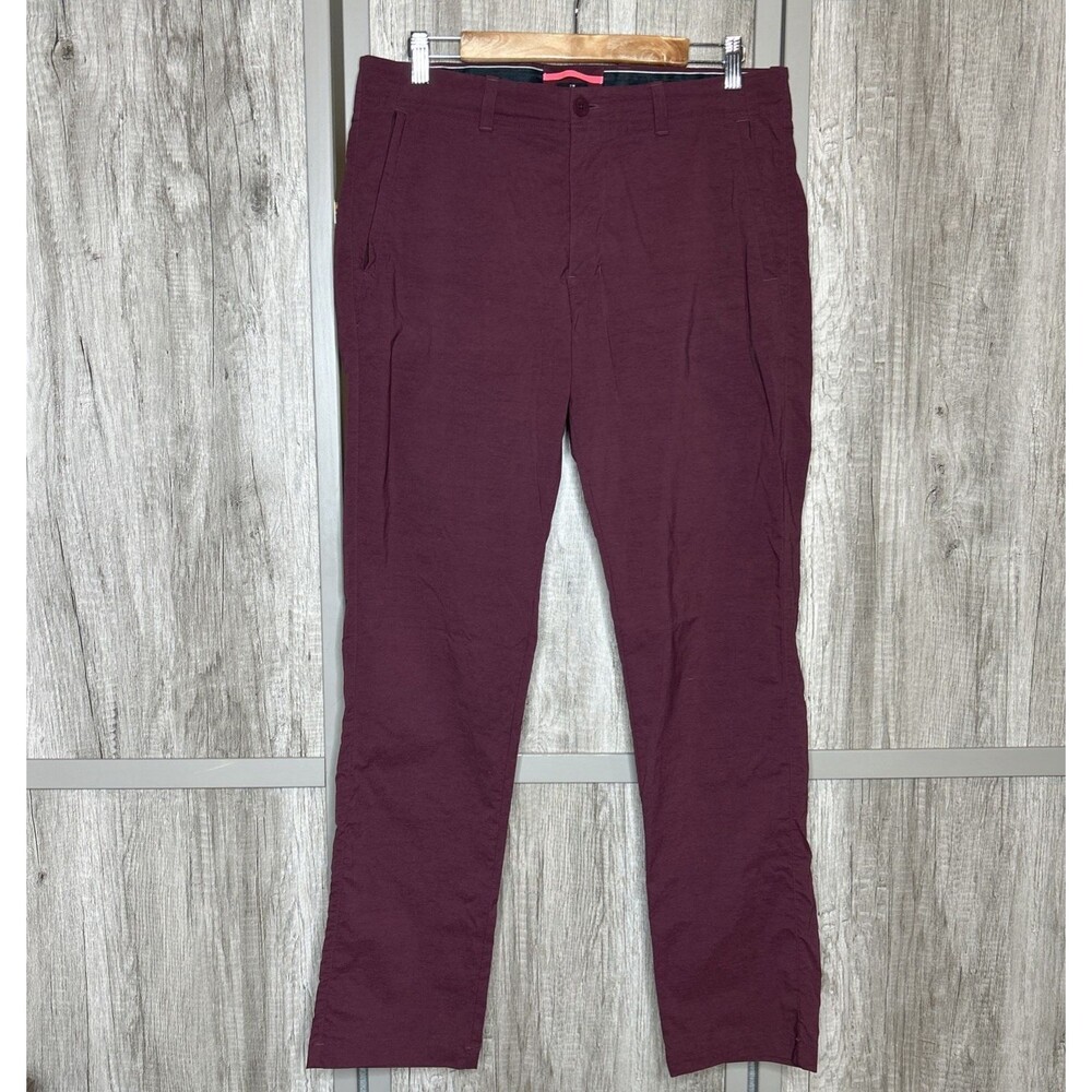 Rapha Pants Technical Trousers Men W33 L32 Chino Burgundy Stretch Comfort